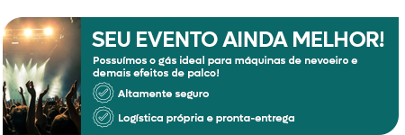 Gases para shows. Gás para máquina de nevoeiro. CO2 para shows.